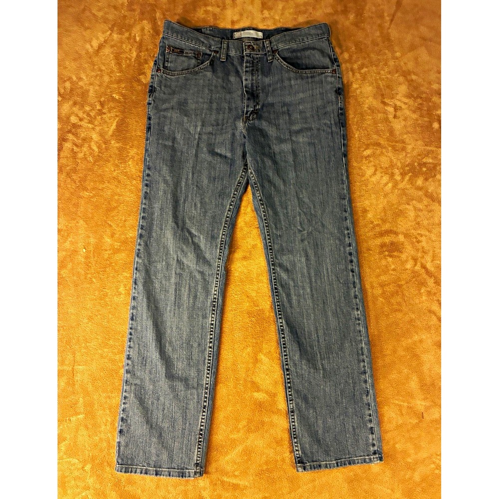 Lee Premium Mens Jeans 34x32* Blue Classic Fit Straight Leg - Measuring 32x31